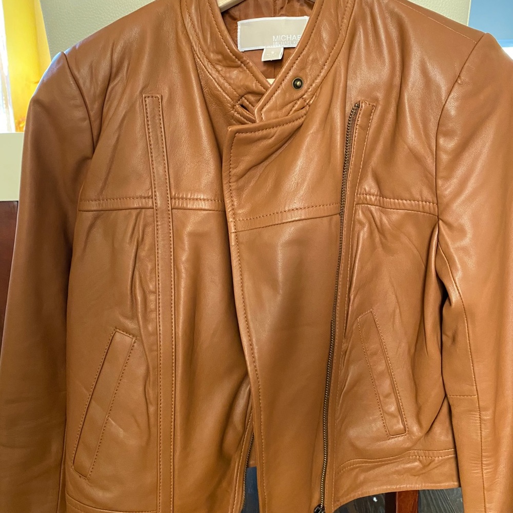 Michael Kors leather jacket NWOT